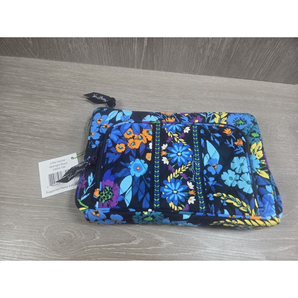 Vera Bradley Midnight Blues Floral Kiss N Snap Clutch Wallet NEW - Picture 7 of 8